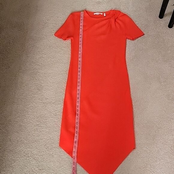 Helmut Lang bright red asymmetrical dress - Picture 7 of 12